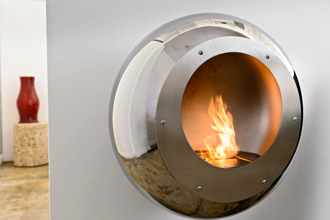 Cocoon Fires Vellum Wall-Mounted Stainless Steel - Ethanol Fireplace, Cocolea, , ,