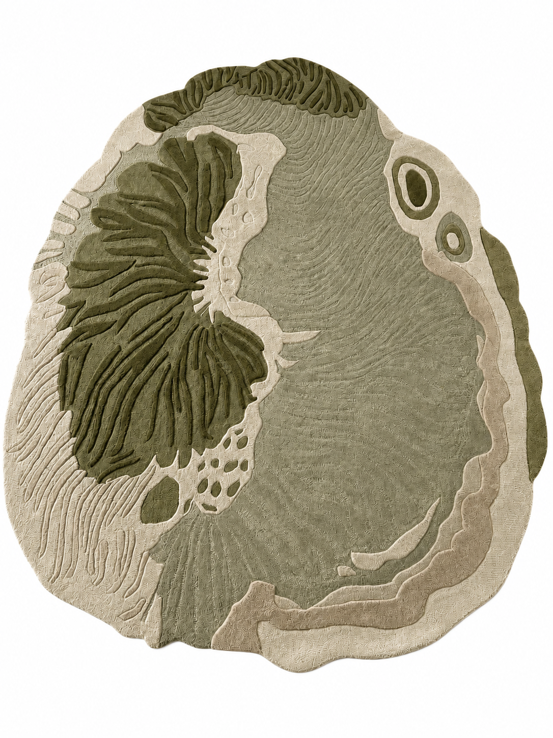 Botanical Terrain Sculptural Wool Rug
