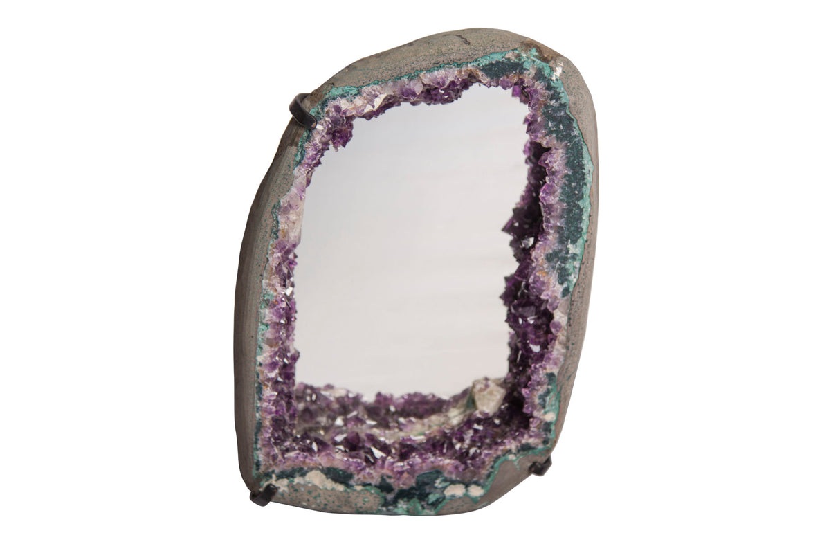 Natural Crystal Amethyst Geode Mirror, Cocolea, , ,