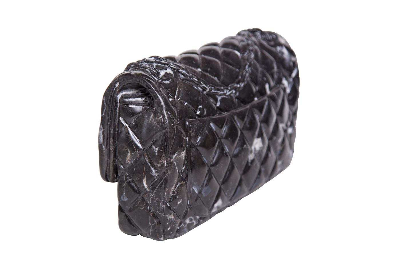 Black Marble Chanel Clutch Bag Sculpture, Cocolea, , ,