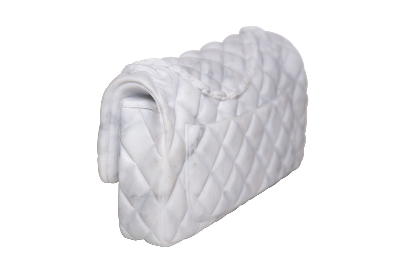 White Marble Chanel Clutch Bag Sculpture, Cocolea, , ,
