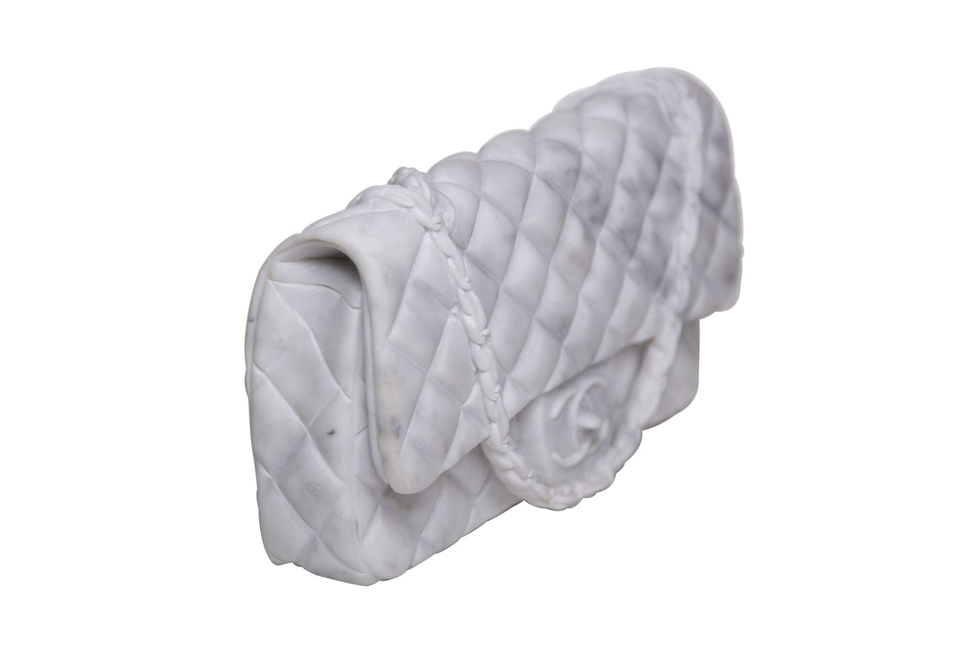 White Marble Chanel Clutch Bag Sculpture, Cocolea, , ,