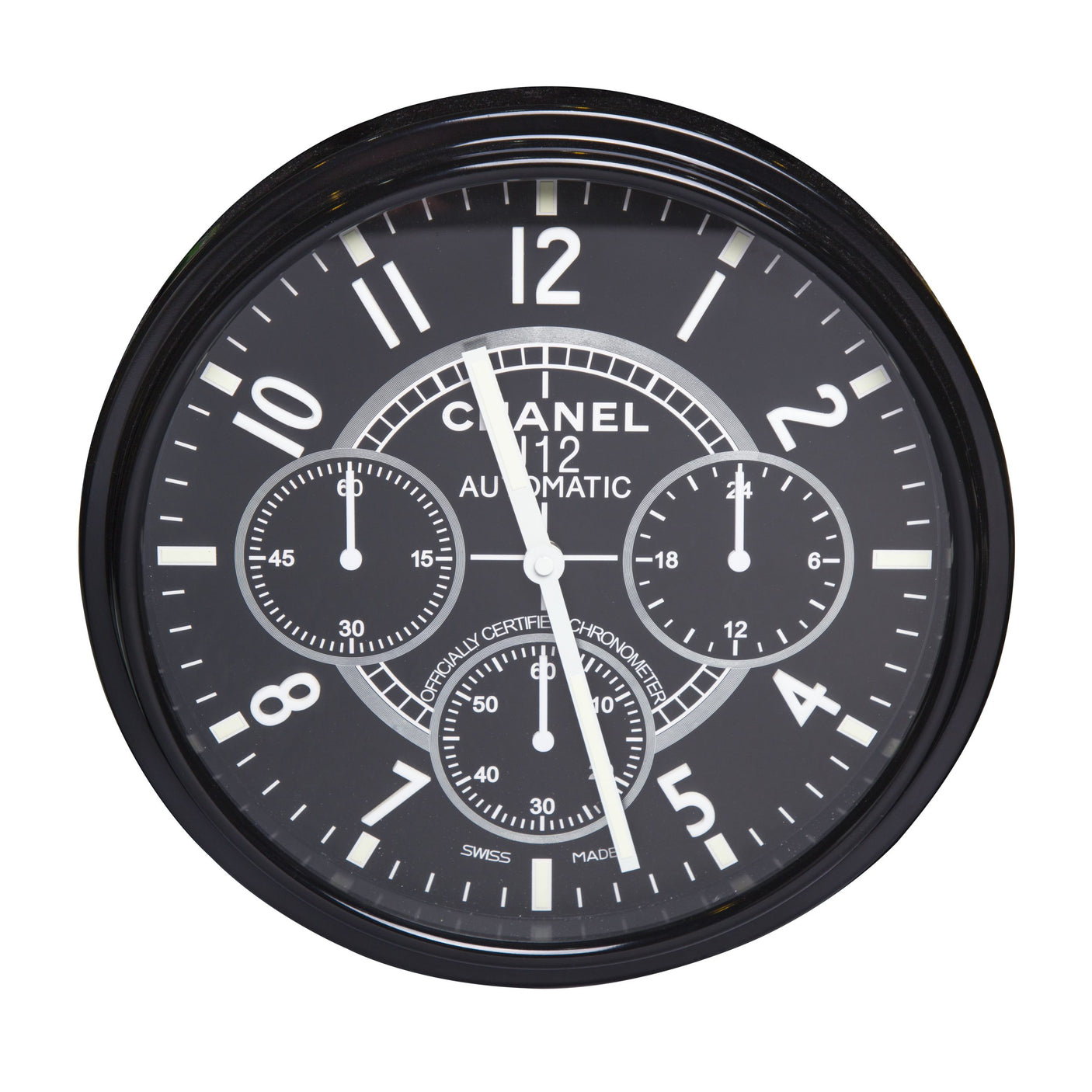 Chanel Chrono Black Wall Clock, Cocolea, , ,