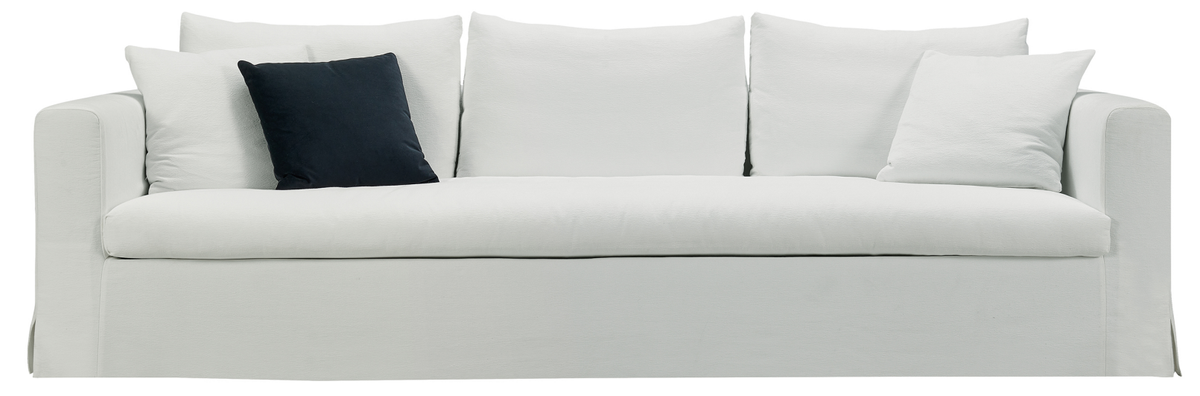 Lumiere White Slip Cover Sofa, Cocolea, , ,