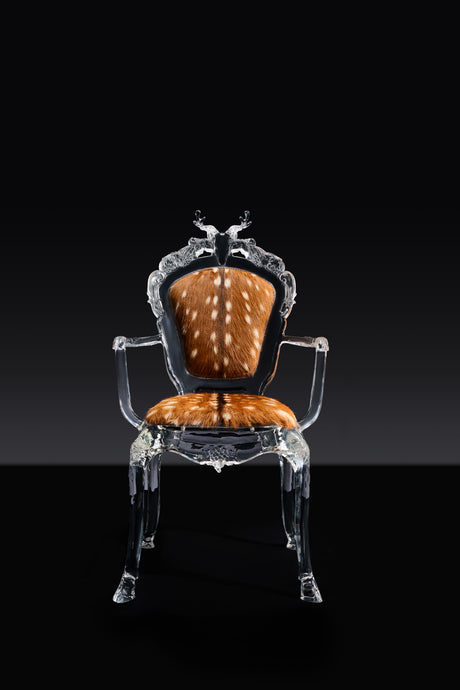 Deer Sculpture Art Chair - brown, Cocolea, , ,