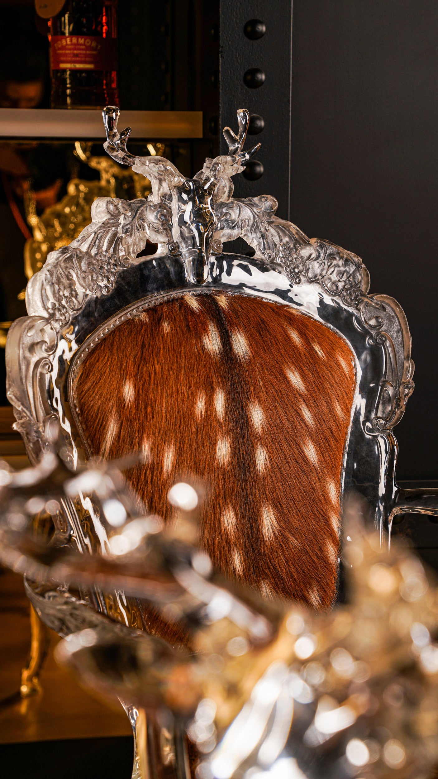 Deer Sculpture Art Chair - brown, Cocolea, , ,