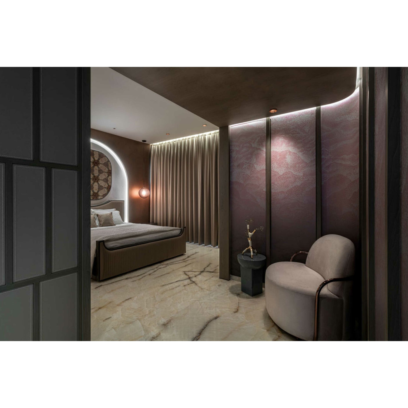 Orion Lounge Chair Blanche Rose, Cocolea, , ,