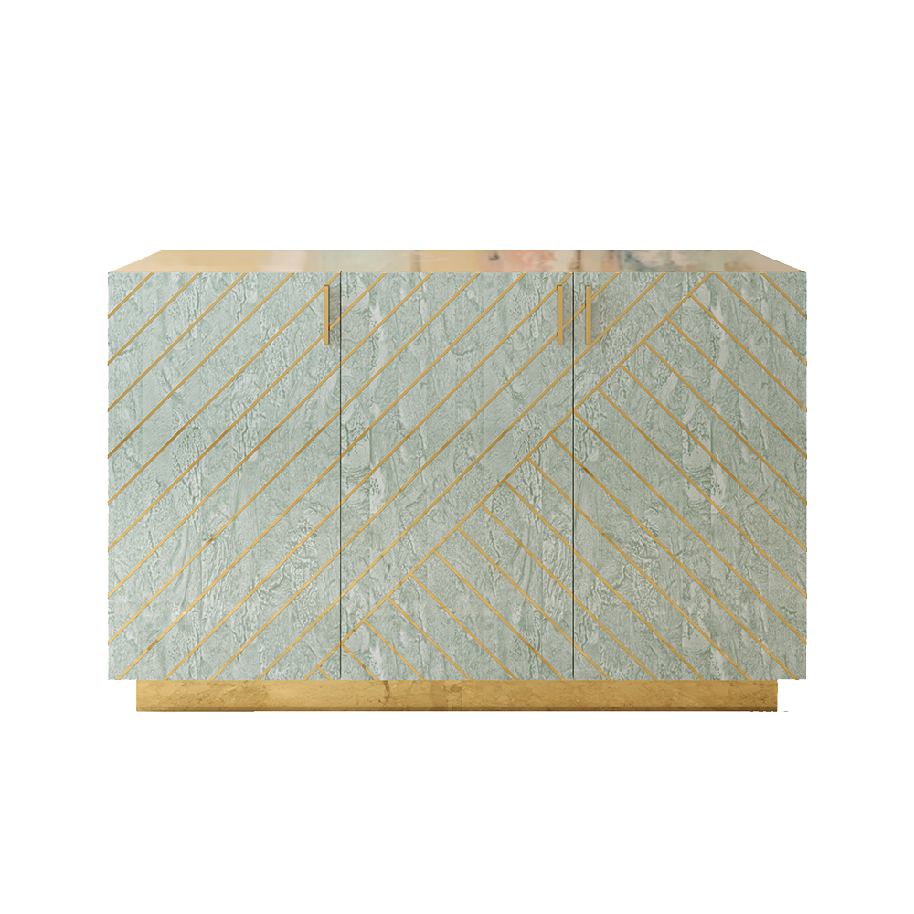 Nesso Sideboard Mint by Matteo Cibic, Scarlet Splendor, Cocolea