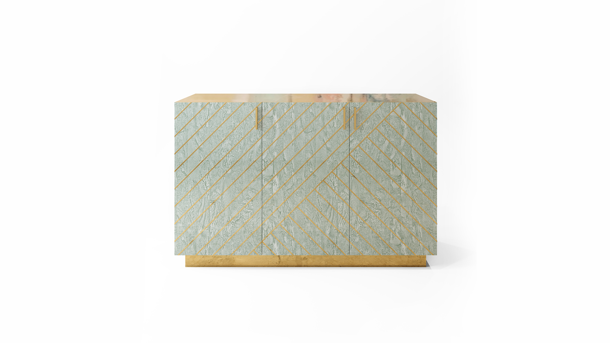Nesso Sideboard Mint by Matteo Cibic, Scarlet Splendor, Cocolea