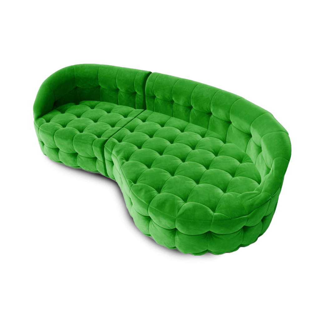 Serenity Ottoman Green Velvet by Nika Zupanc, Scarlet Splendor, Cocolea