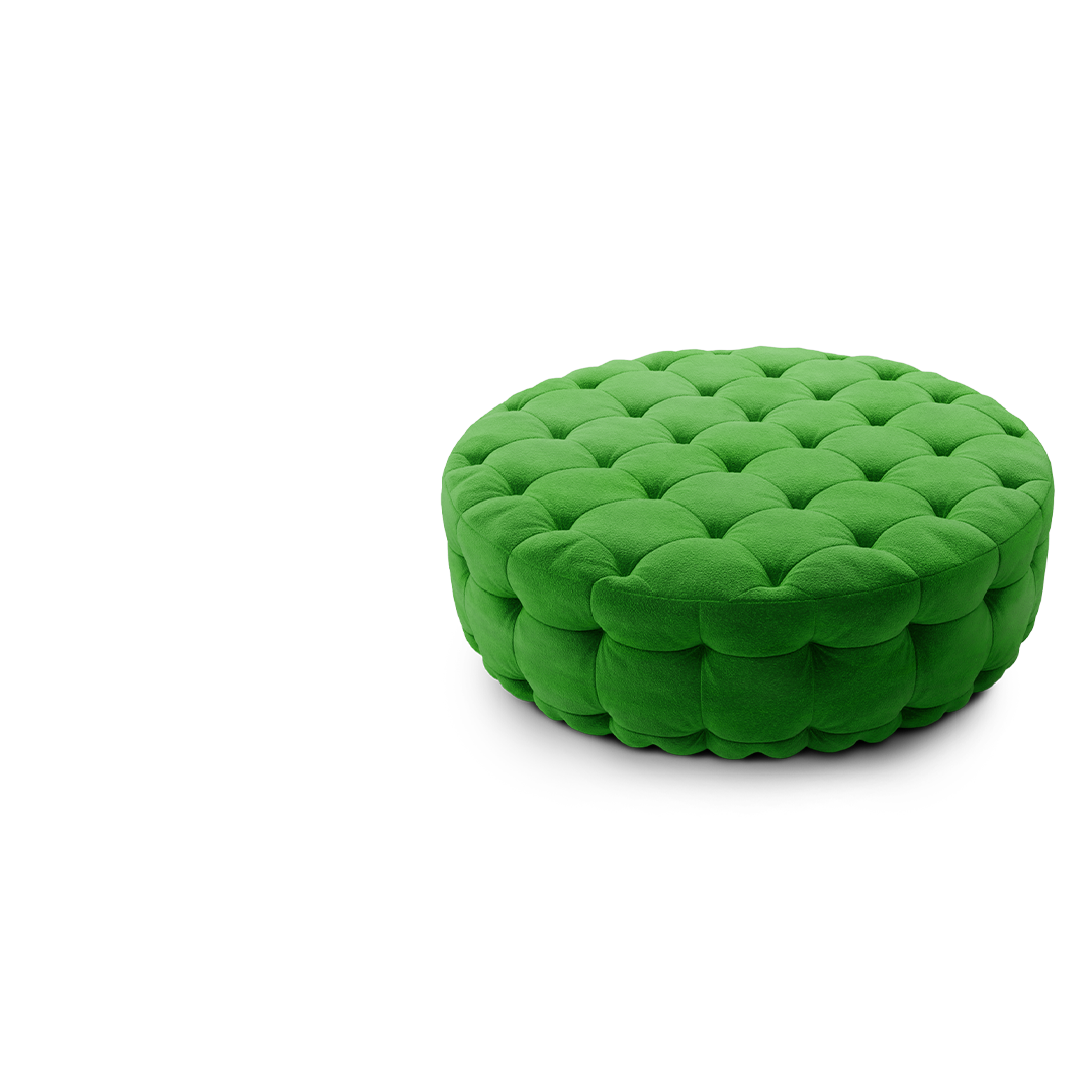 Serenity Ottoman Green Velvet by Nika Zupanc, Scarlet Splendor, Cocolea
