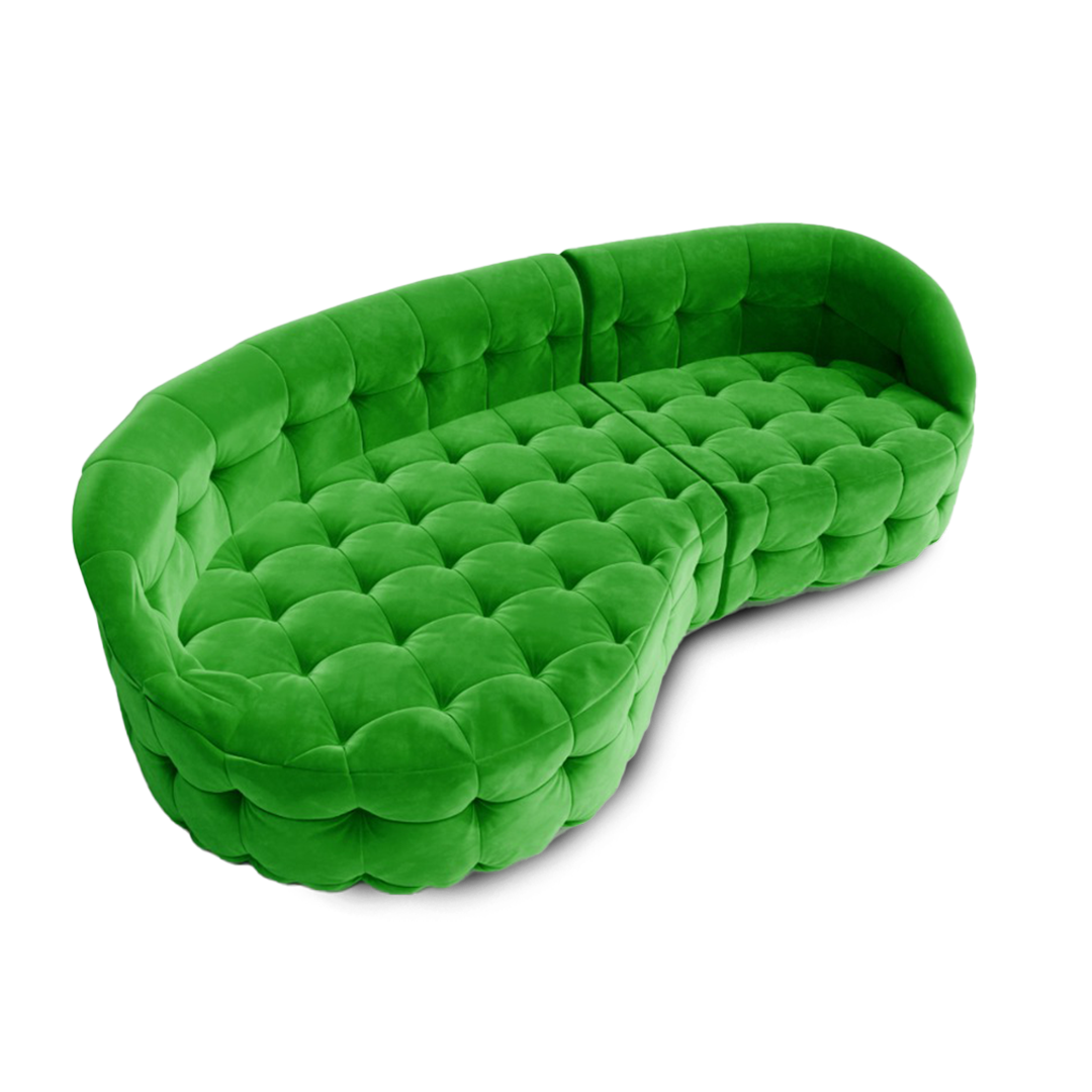 Serenity Ottoman Green Velvet by Nika Zupanc, Scarlet Splendor, Cocolea