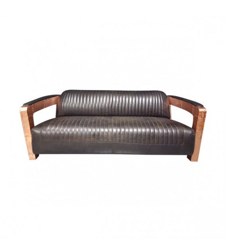 Falcon 7X Copper and Black Leather Lounge, Cocolea, , ,