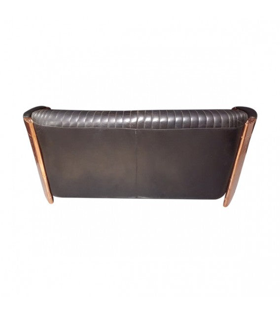 Falcon 7X Copper and Black Leather Lounge, Cocolea, , ,