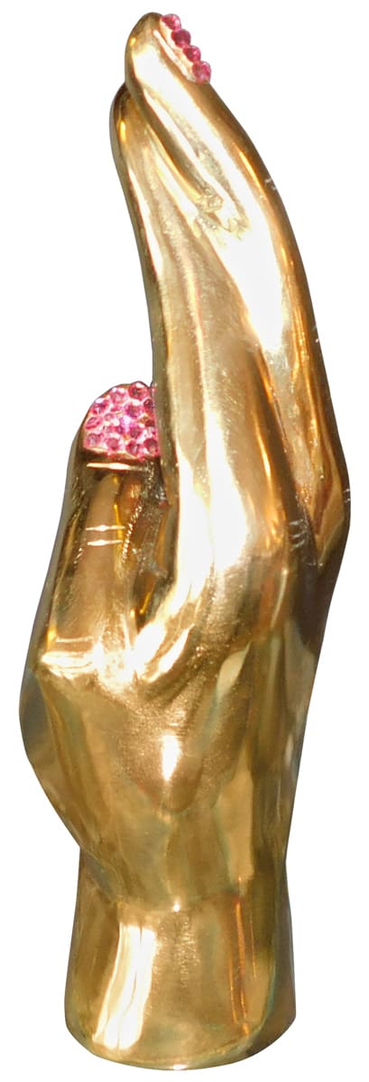 Fingers Corssed Brass Hand Sculpture - Swarovski embellished, Cocolea, , ,