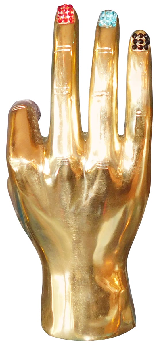 Perfect Brass Hand Sculpture - Swarovski embellished, Cocolea, , ,