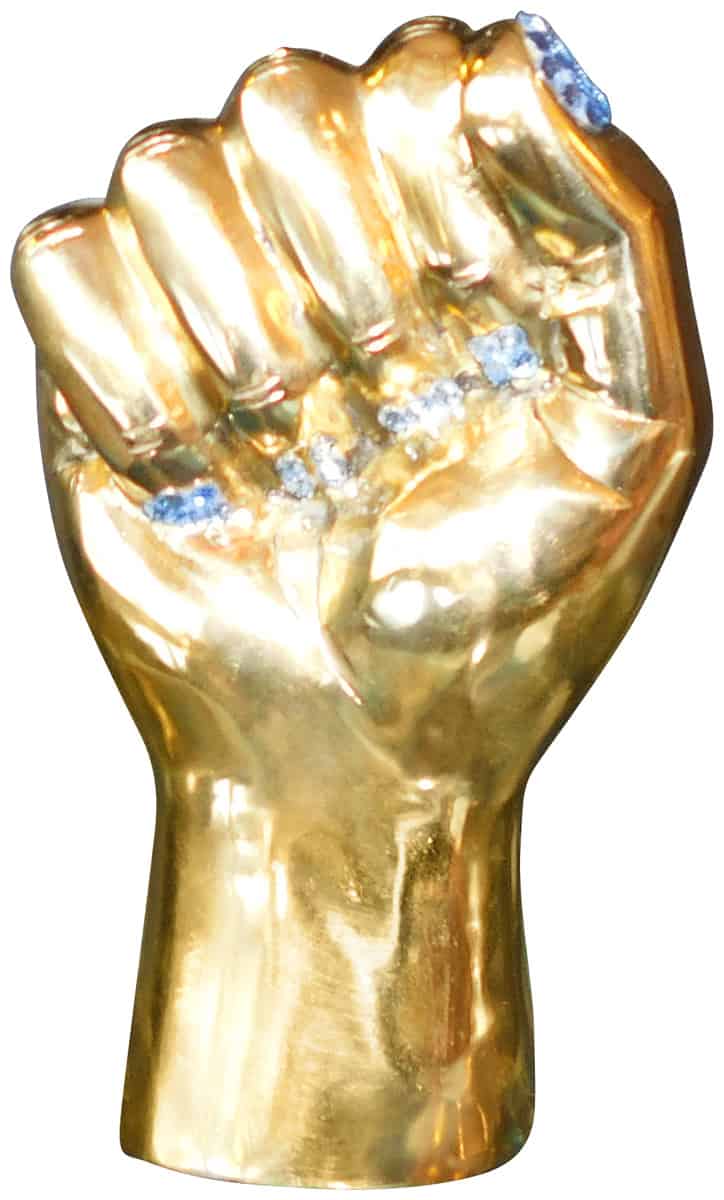 Palm Closed Brass Hand Sculpture - Swarovski embellished, Cocolea, , ,