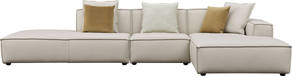 Amalfi Cream Leather Modular Sofa, Cocolea, , ,