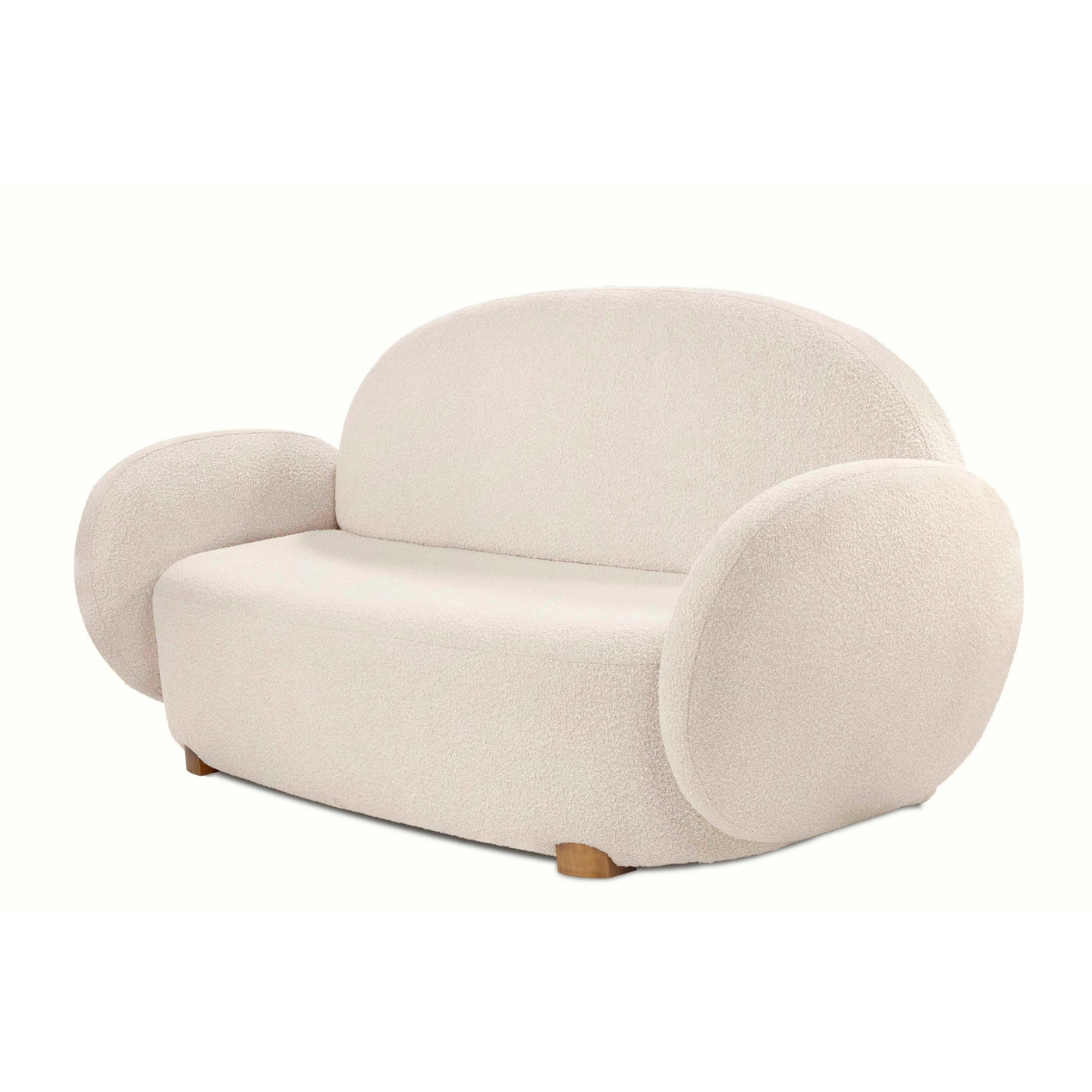 Dolce Sofa - Plush Ivory Boucle Fabric, Cocolea, , ,