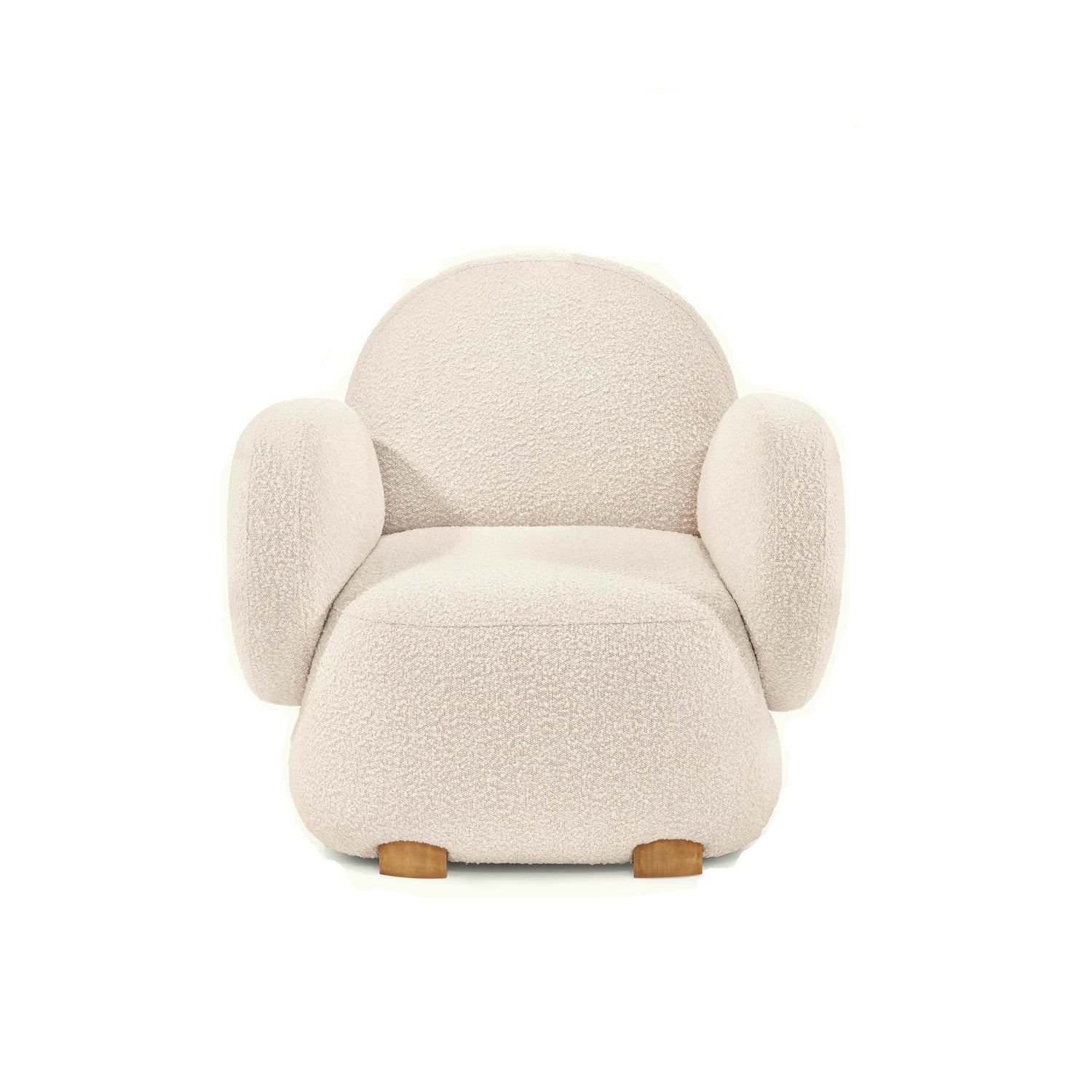 Dolce Armchair - Plush Ivory Boucle Fabric, Cocolea, , ,