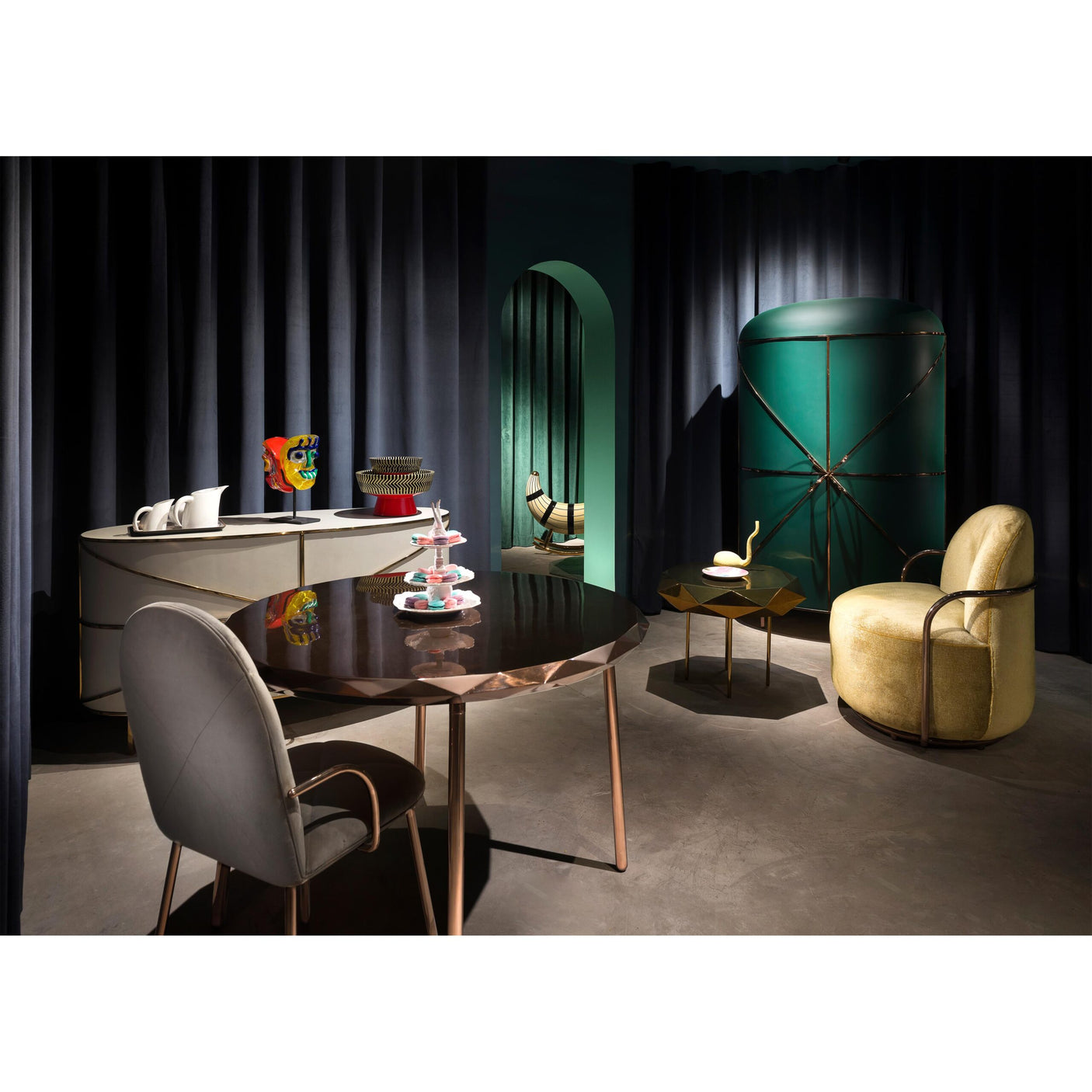 Orion Lounge Chair Gold Oro, Cocolea, , ,