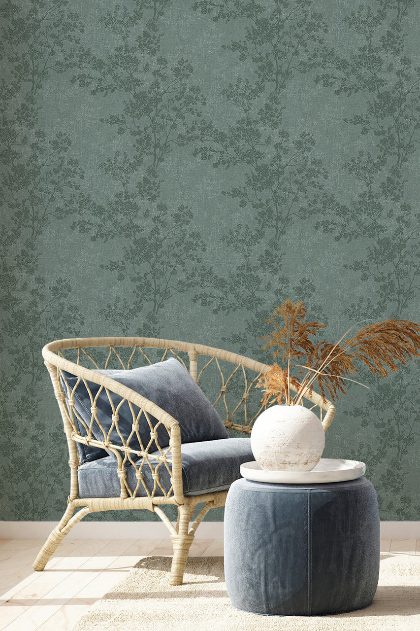 Wonderous Foliage Wallpaper, Cocolea Natty & Polly, Green, Per roll (53 cm × 10 m),