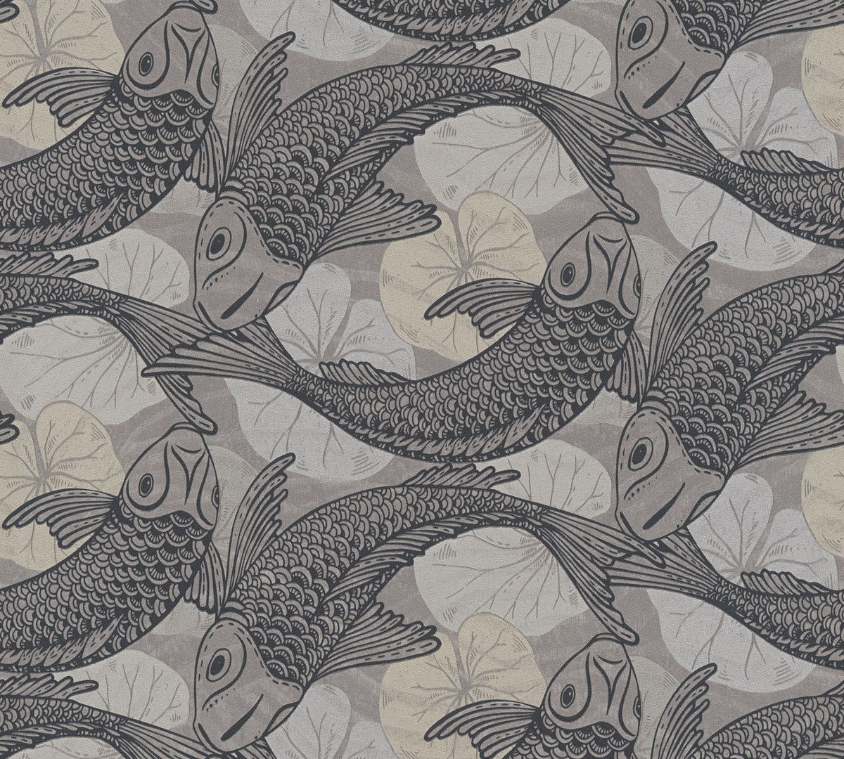 Ginza Wallpaper, Cocolea Natty & Polly, Grey / Neutral, Per roll (53 cm × 10 m),
