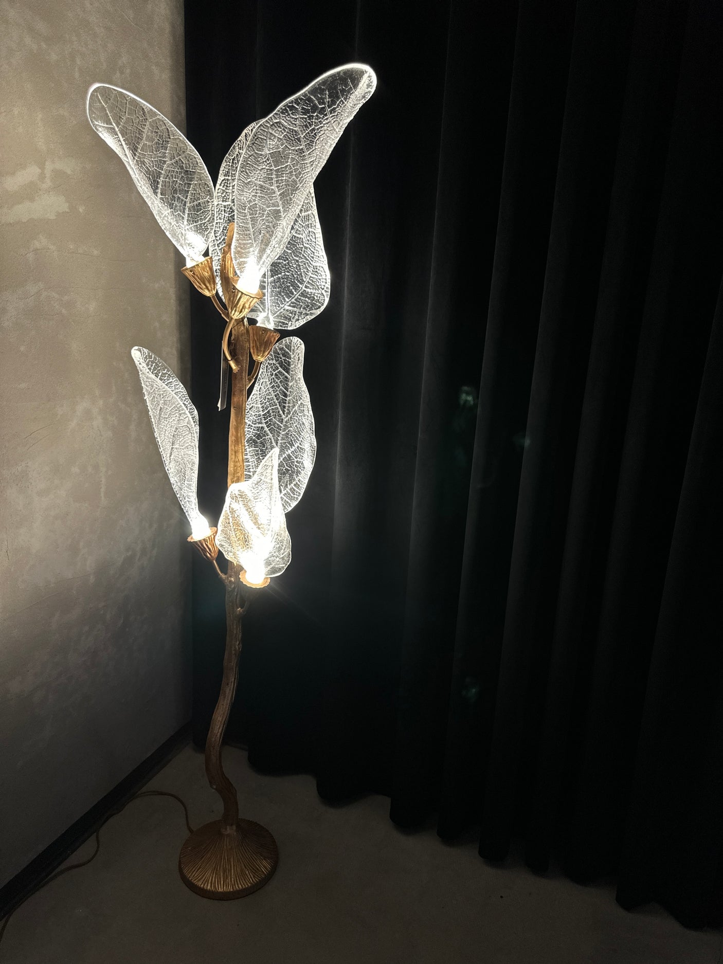 Aurora Glacier Crystal Leaf Floor Lamp, Cocolea, , ,