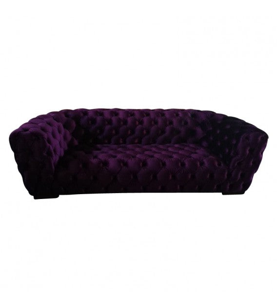 Roundback Plush Purple Velvet Chesterfield Three seat Lounge, Cocolea, , ,