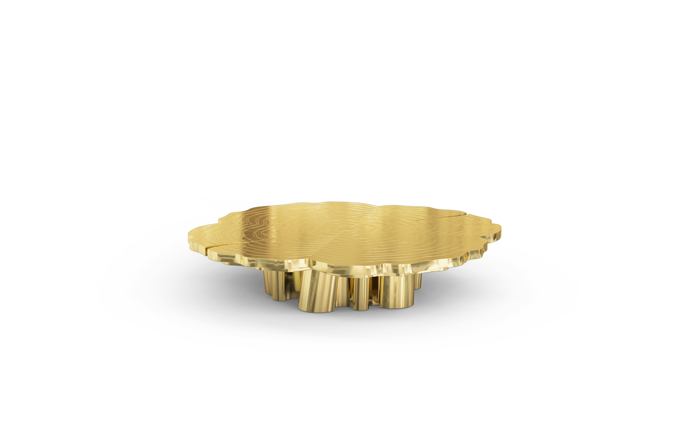 Fortuna Gold Polished Brass Nesting Center Table set, Cocolea, , ,