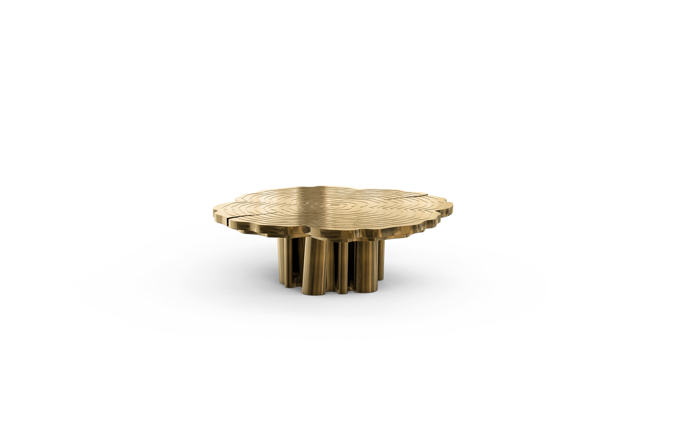 Fortuna Gold Patina Brass Nesting Center Table set, Cocolea, , ,