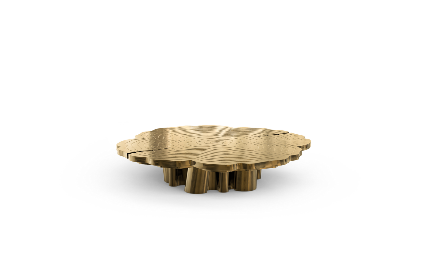 Fortuna Gold Patina Brass Nesting Center Table set, Cocolea, , ,