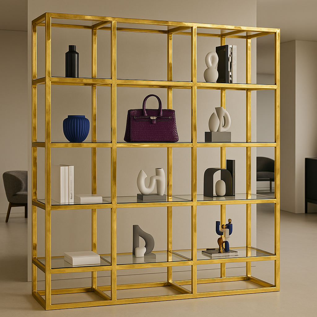 Luxury Birkin 40 Aubergine - Brass Handbag Sculpture with Swarovski Accents, Cocolea, , ,