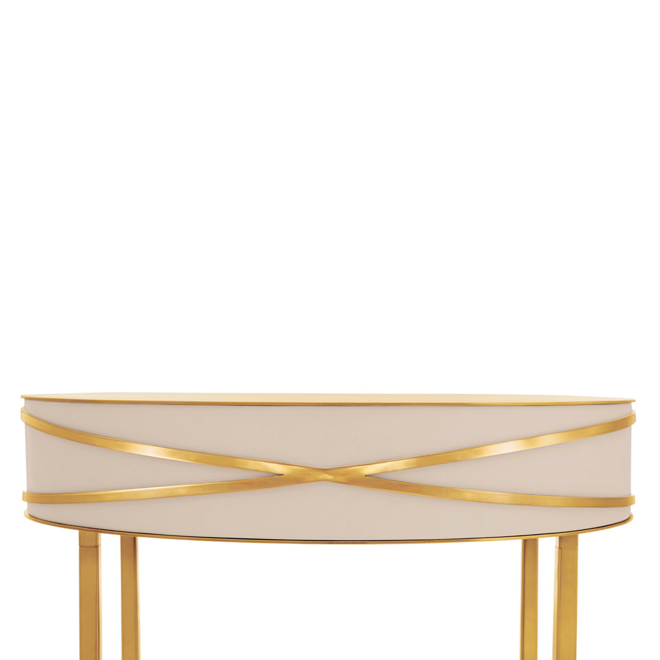 Stella Console Blanche Small Oro, Cocolea, , ,