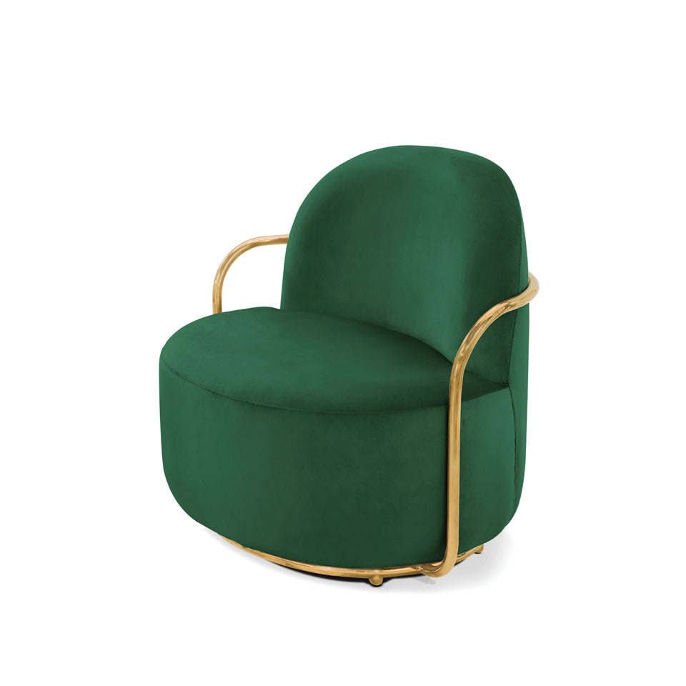 Orion Lounge Chair Verde Oro, Cocolea, , ,