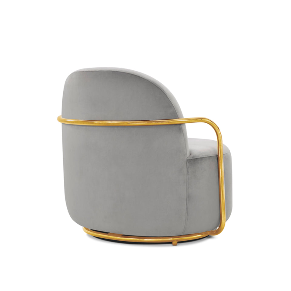 Orion Lounge Chair Blanche Oro, Cocolea, , ,
