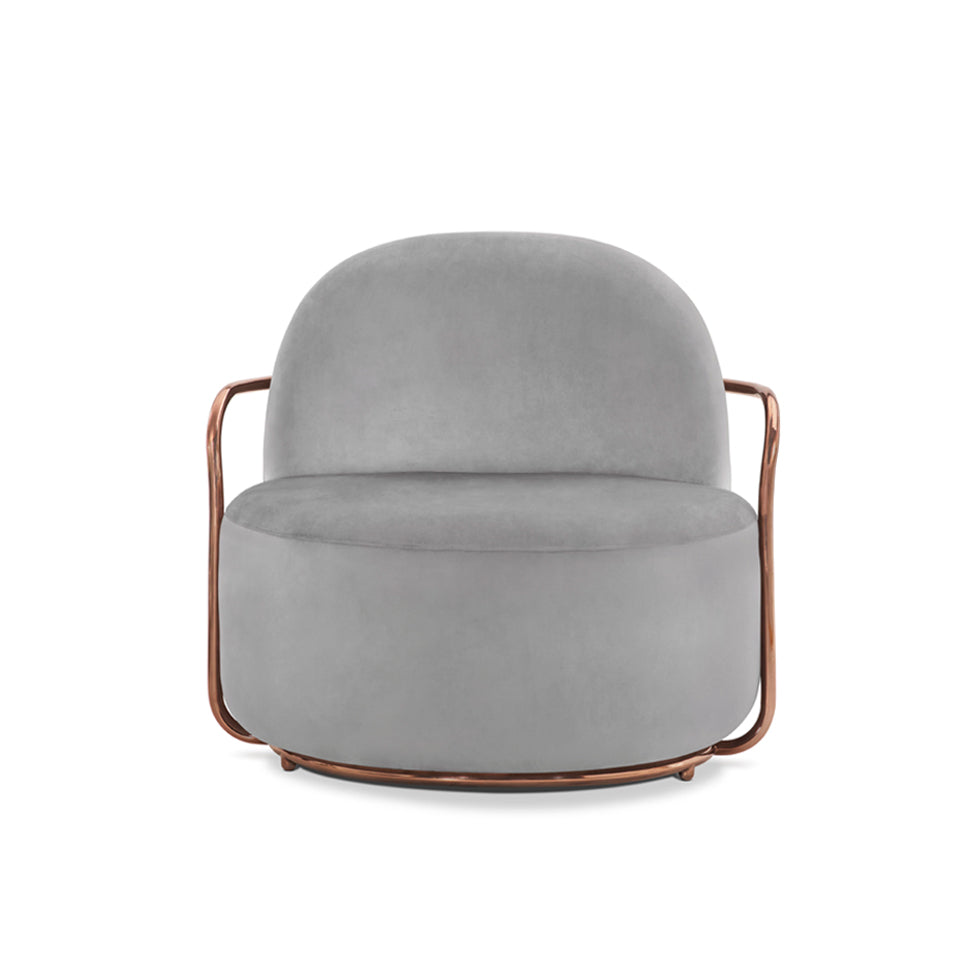 Orion Lounge Chair Blanche Oro, Cocolea, , ,