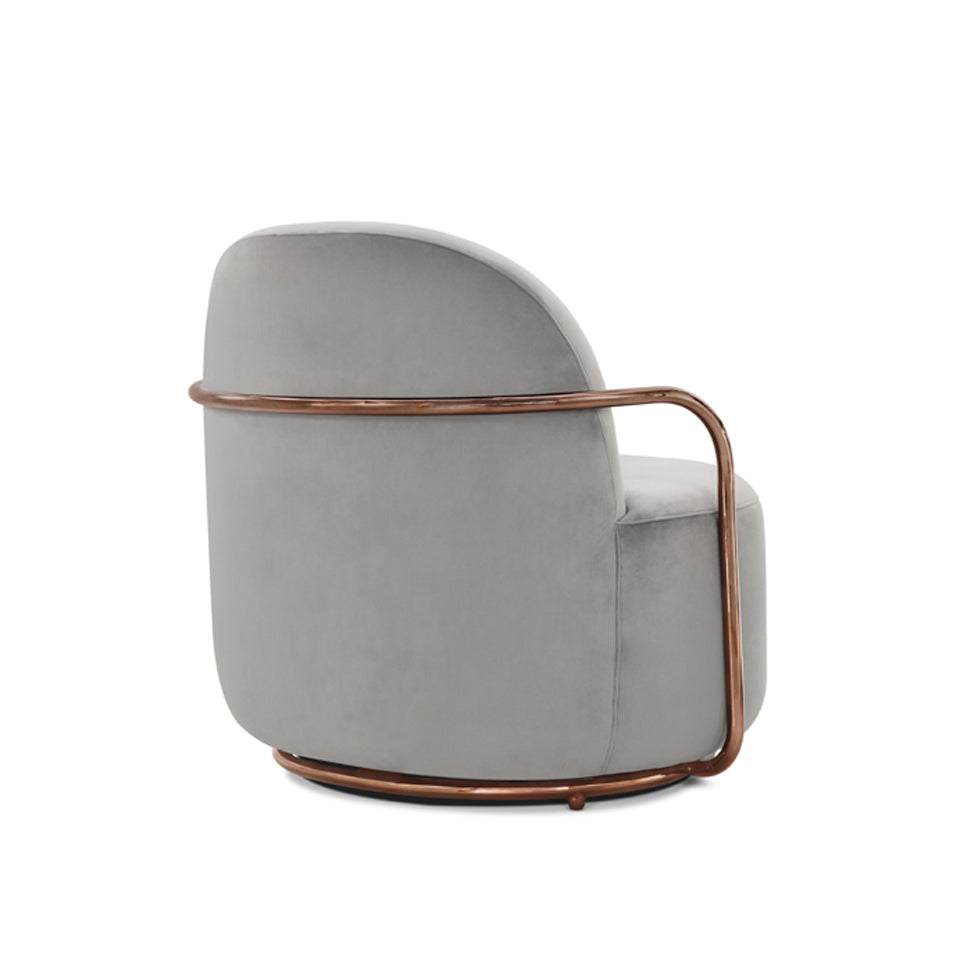 Orion Lounge Chair Blanche Oro, Cocolea, , ,