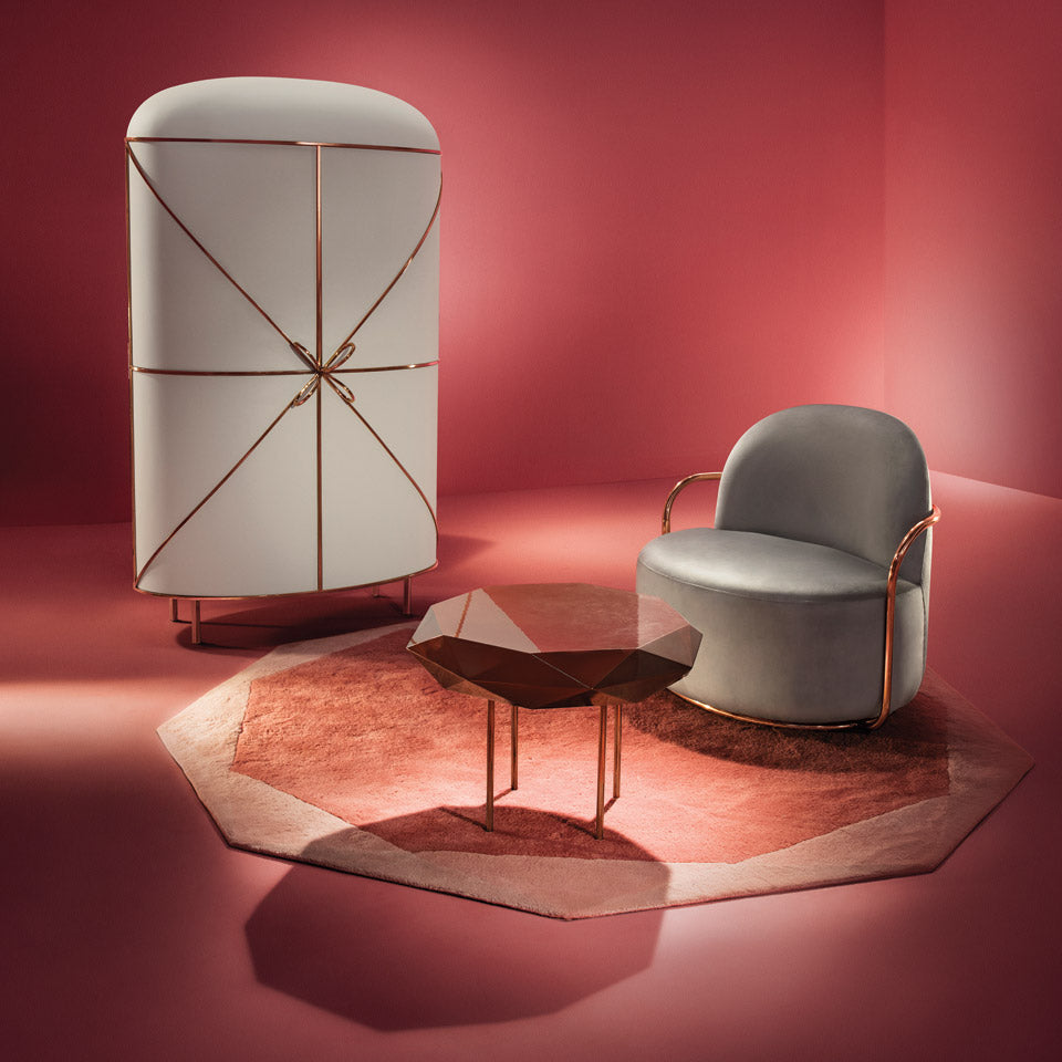 Orion Lounge Chair Blanche Oro, Cocolea, , ,