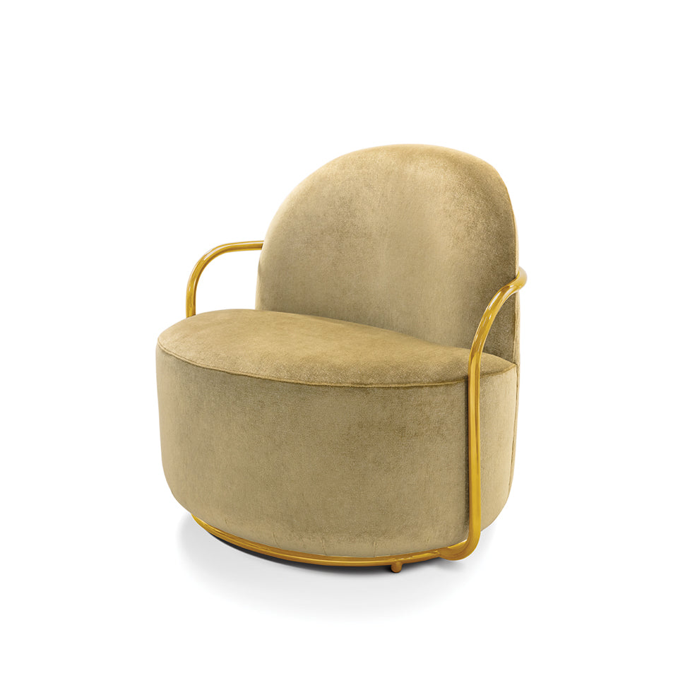 Orion Lounge Chair Gold Oro, Cocolea, , ,