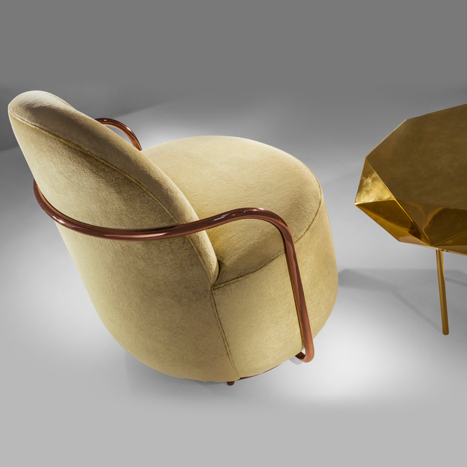 Orion Lounge Chair Gold Oro, Cocolea, , ,
