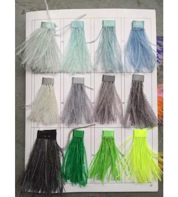 Ostro Genuine Ostrich Feather Brass Floor Lamp, Cocolea, , ,