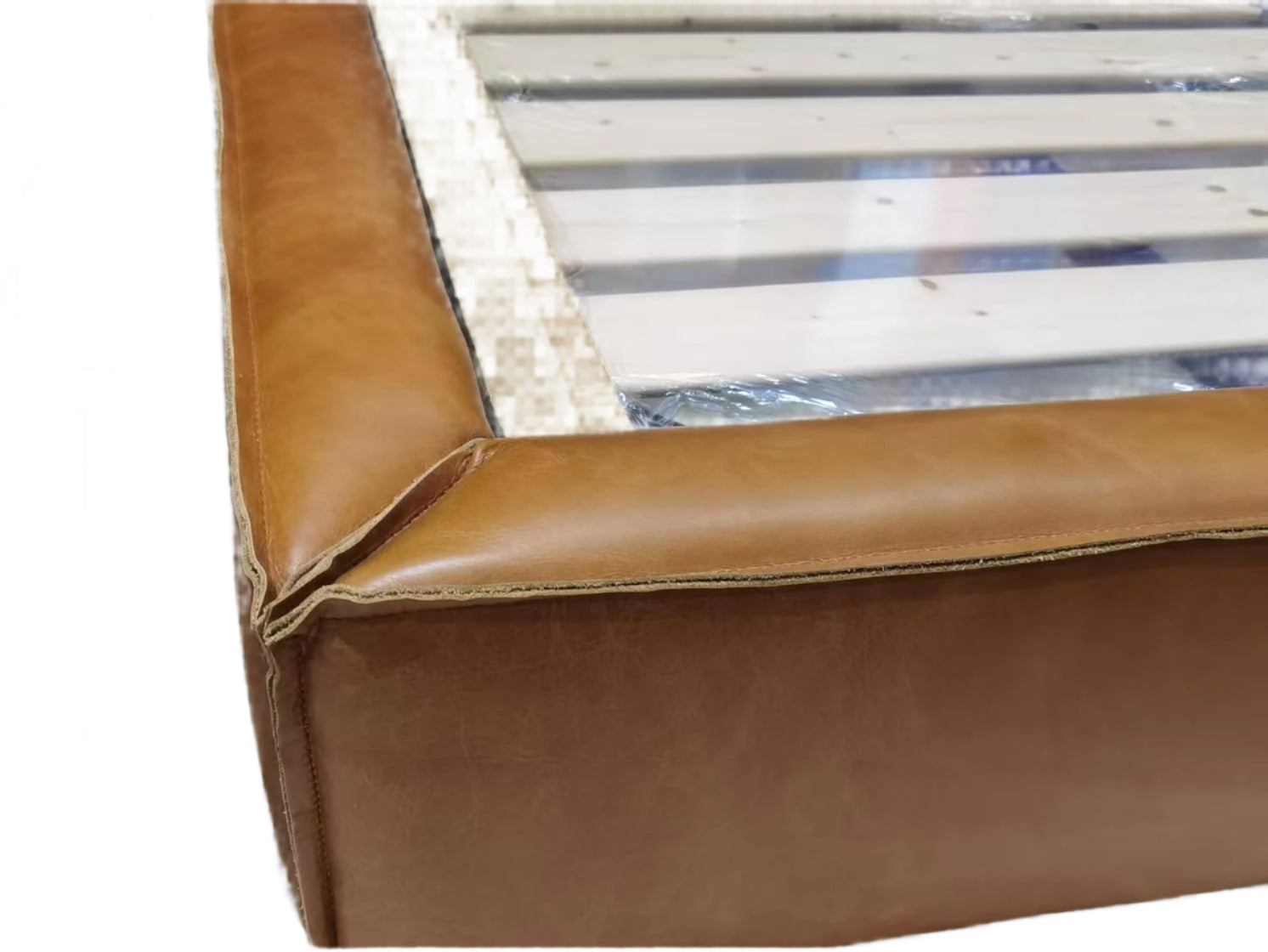 Old English Spitfire Bed, Handcrafted in Argentinian Leather - King Size, Cocolea, , ,