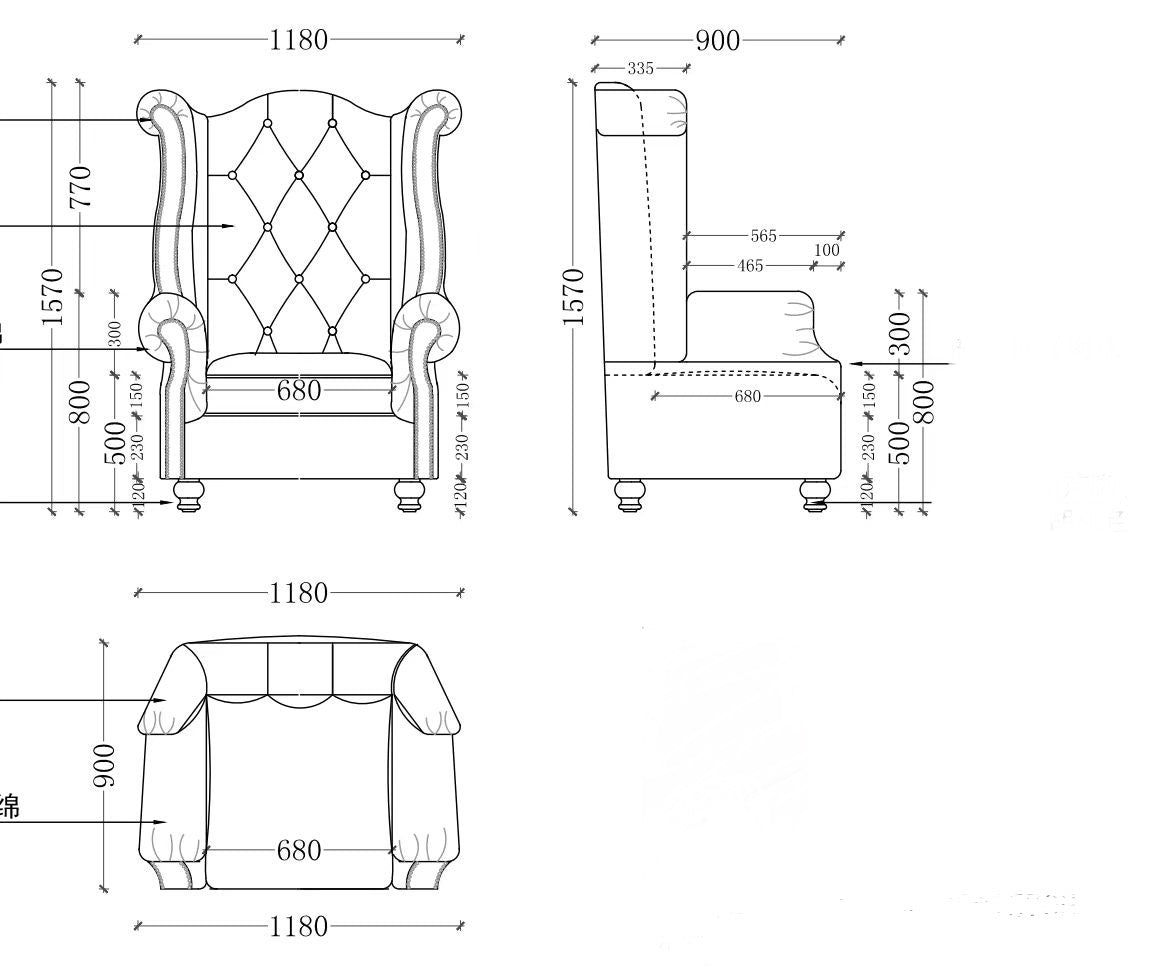 Handmade Chesterfield Wingback Chair - Plush Black Velvet & Silver Studs, Cocolea, , ,