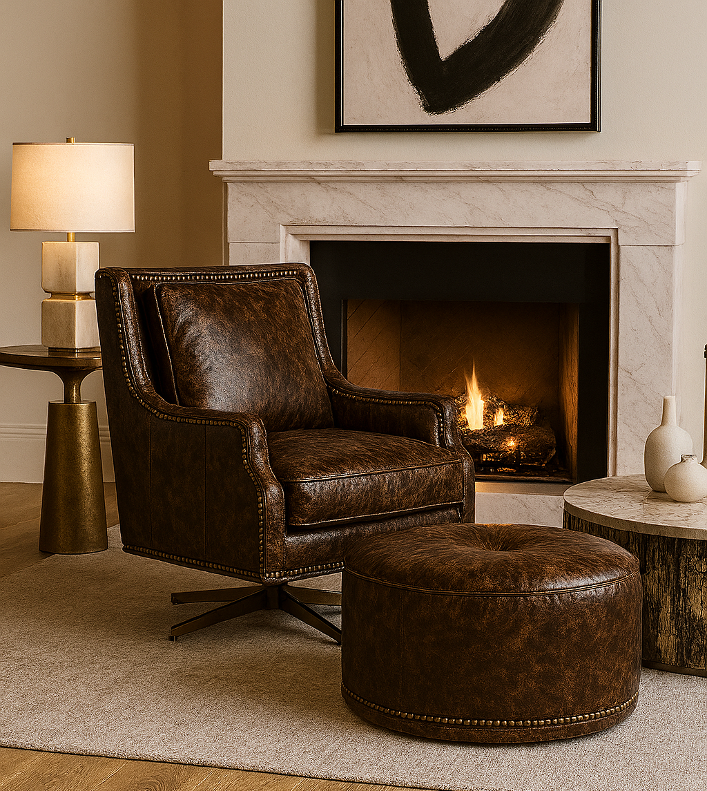 Cuba Armchair with Matching ottoman Set, Cocolea, , ,