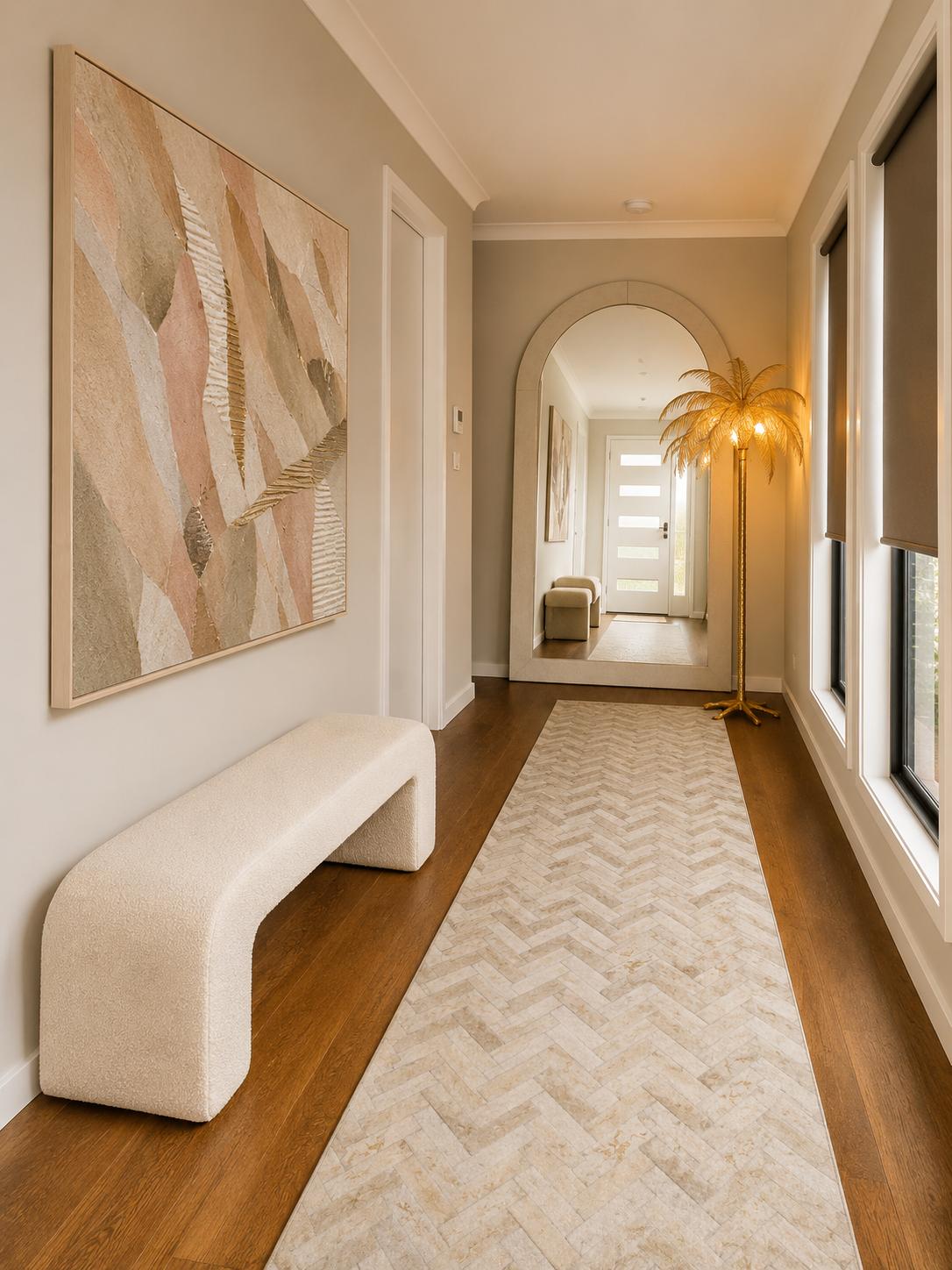 Whispered Terrain I | Luxury Textured Abstract Wall Art | Handcrafted 3D Acrylic Neutral Canvas