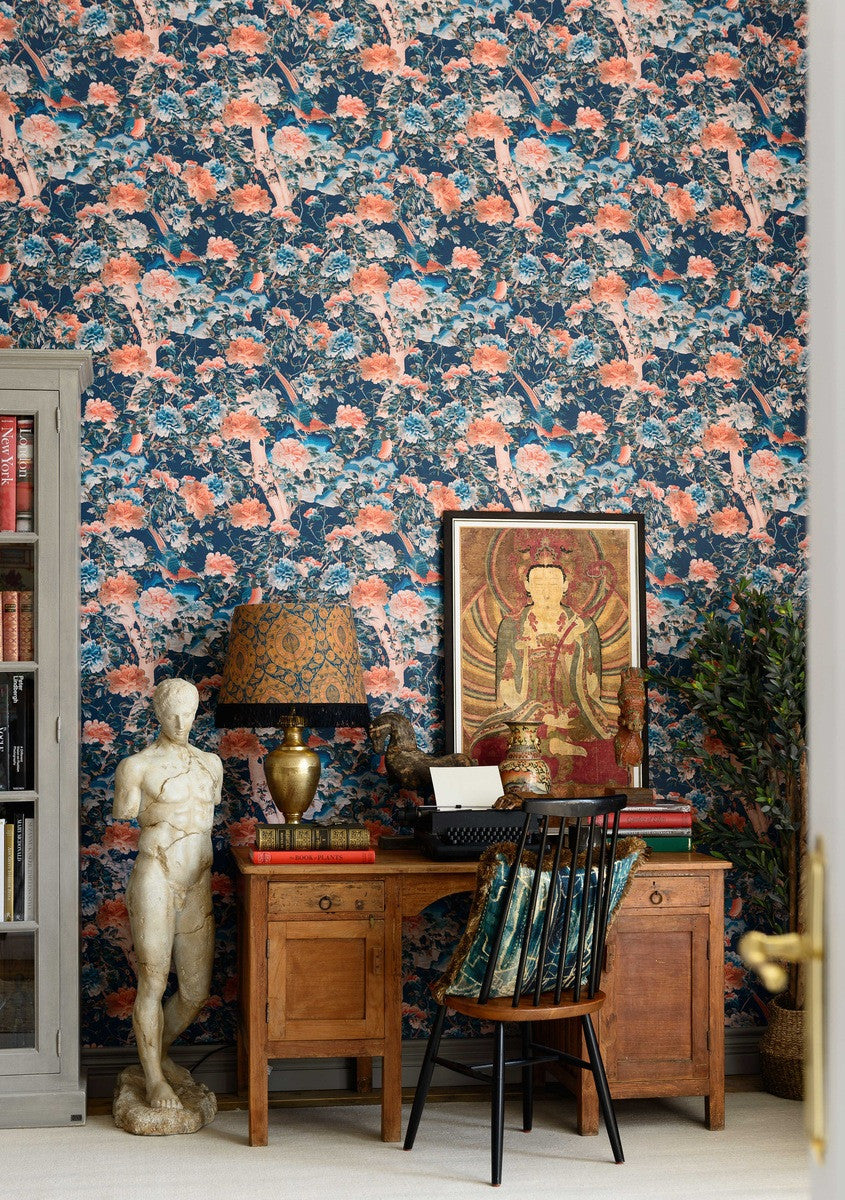 A Manchurian Night Wallpaper in Blue, Cocolea Natty & Polly, , ,