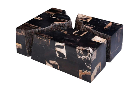 Eclipse Split Trio Petrified Wood Coffee Table — Luxe Neutral Collection, Cocolea, , ,