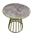 Blush Roze Quartz Coffee Table with Gold Metal Frame, Cocolea, , ,