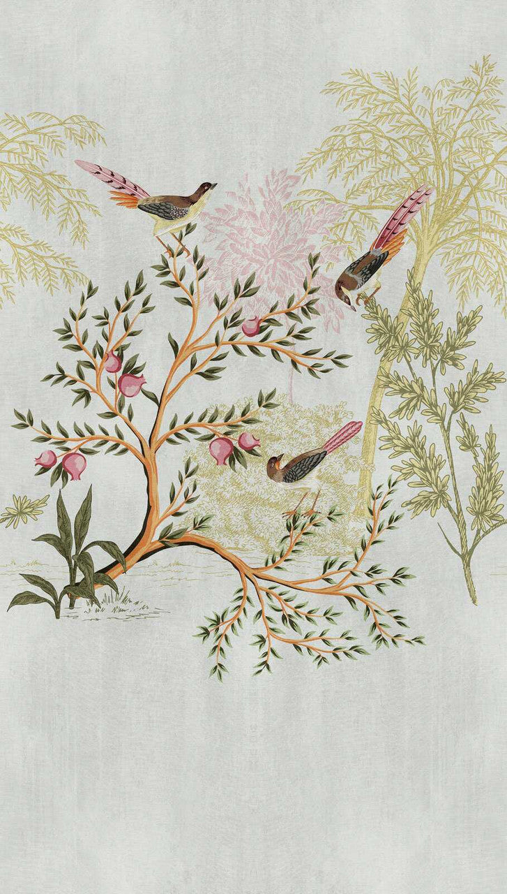 Floral Symphony wallpaper panel by Natty & Polly, full pattern view